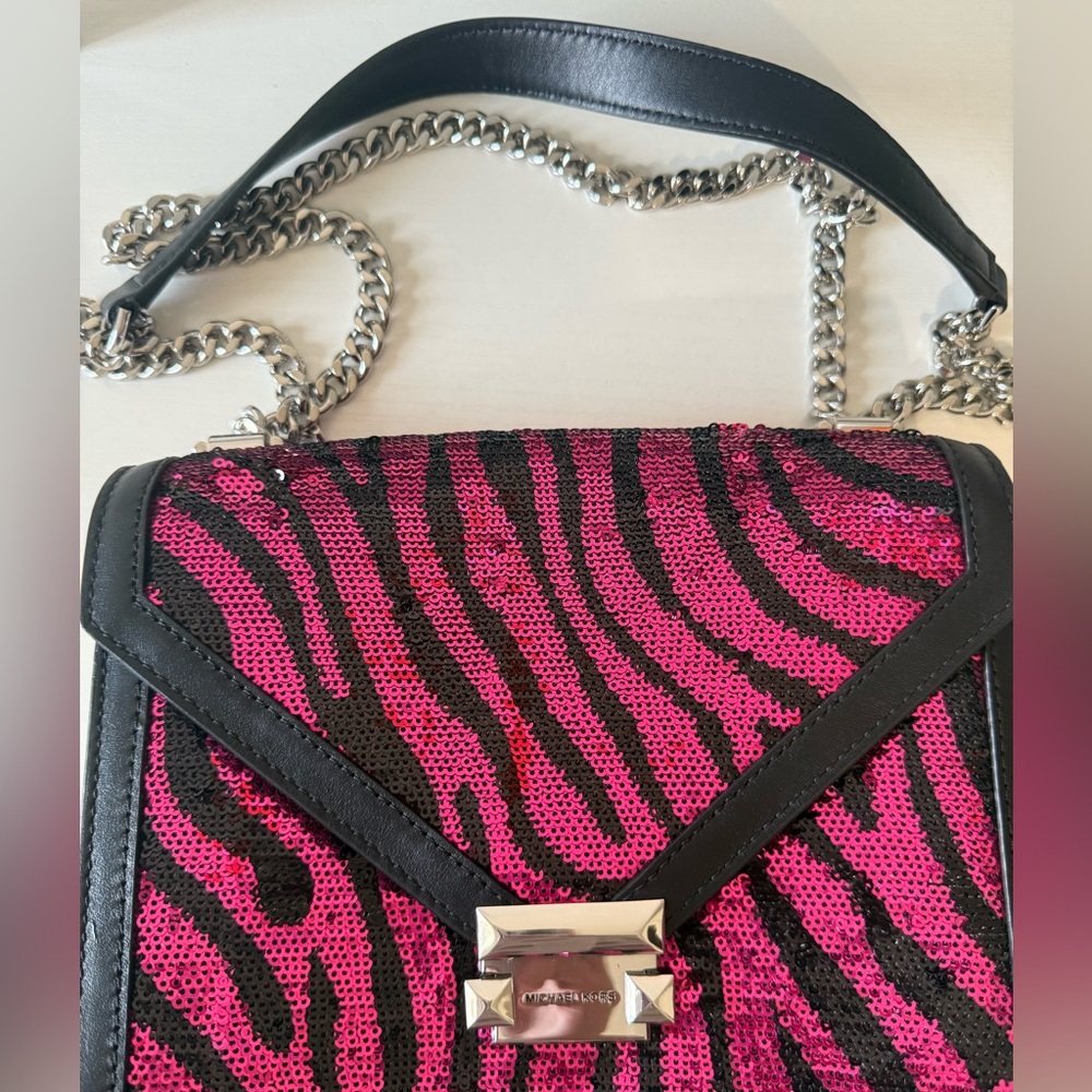 Michael Kors Zebra Sequin Crossbody Bag